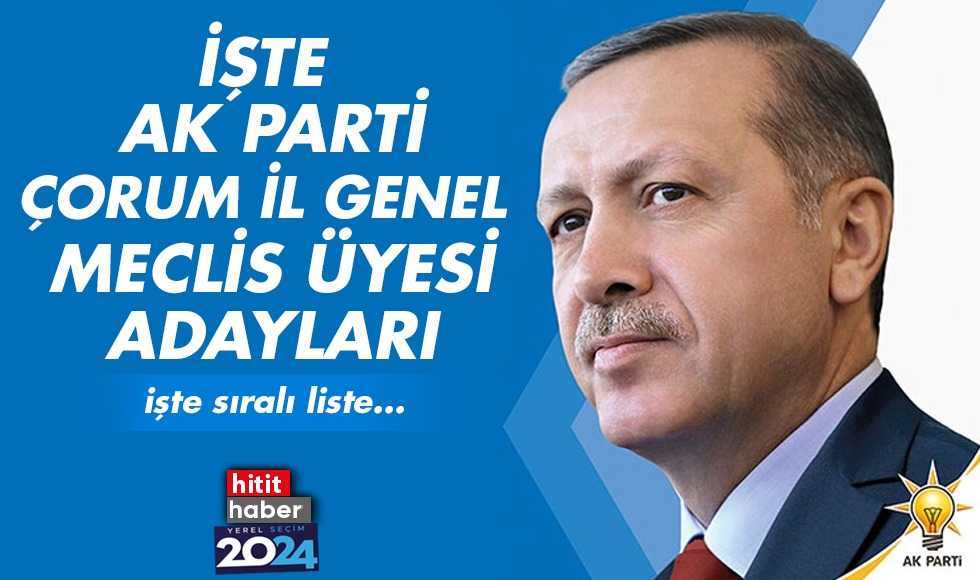 AK Parti Çorum İl Genel Meclisi adayları bell…