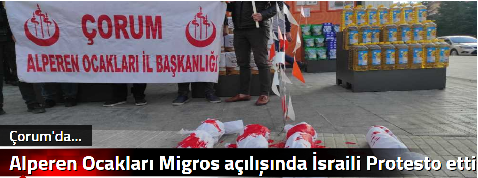 Alperen Ocaklar Migros a l nda sraili Protesto etti