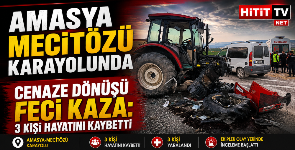 Amasya-Mecitözü Karayolunda Kaza 3 Kişi Hayat…