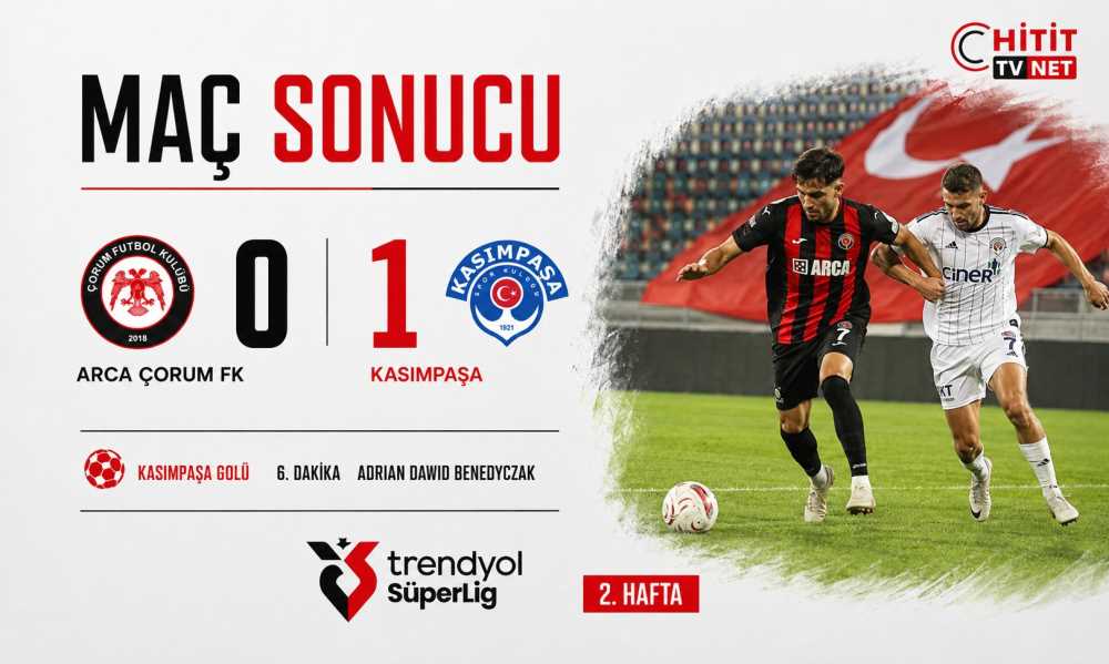 ARCA Çorum FK 0-1 Kasımpaşa: Çorum Oynadı, Kasımpaşa Kazandı