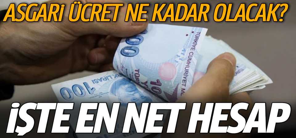 Asgari Ücrete ilk yazılacak net rakam 24 bin 57 lira ile başlıyor