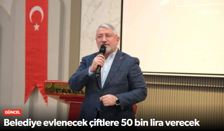 Çorum’da Evlenecek Gençlere 50 Bin TL Hibe De…