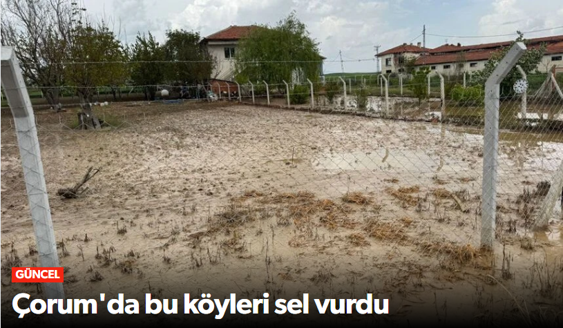 Çorum’da Tarım Arazileri Felaketi Yaşadı