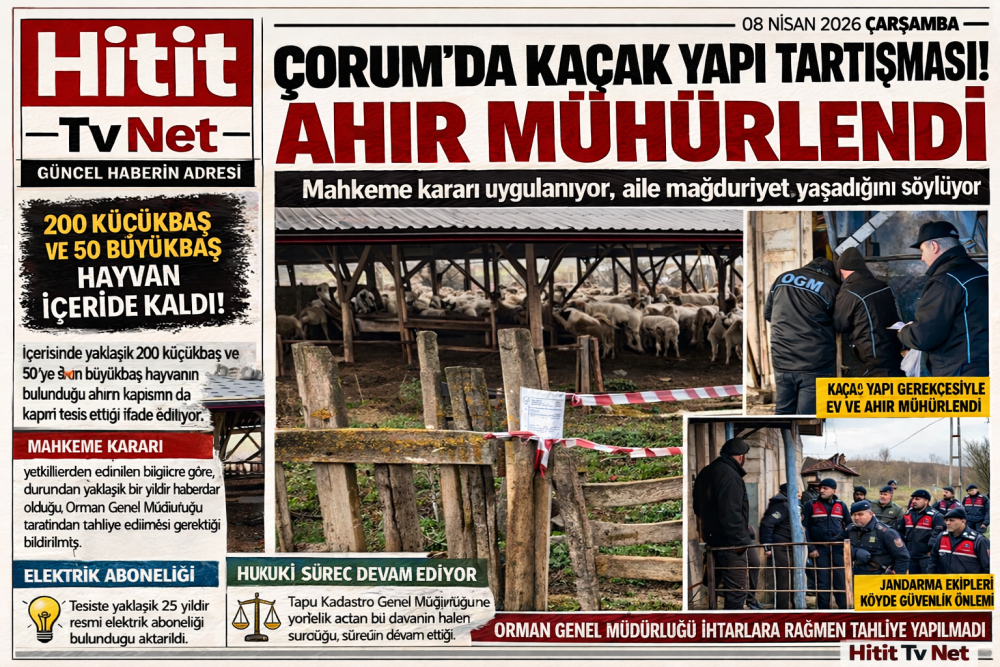 Çorum Deniz Köyü’nde Ormanlık Alana Yapılan K…