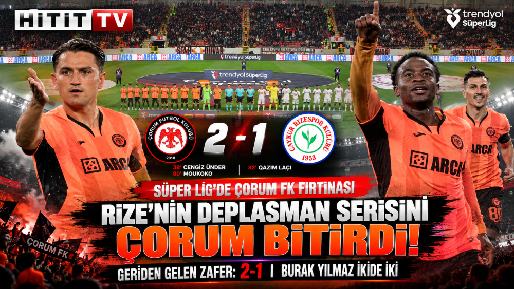 Çorum FK, Rizespor'un Deplasman Serisini Bitirdi! …