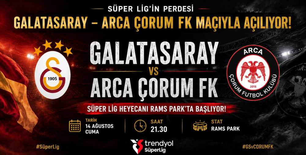 Galatasaray - Çorum FK Maçı Saat Kaçta?