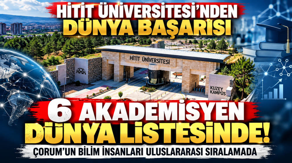 Hitit Üniversitesi Dünyanın En Etkili Bilim İnsanları Sıralamasında 6 Akademisyenin İmzası Yer Alıyor