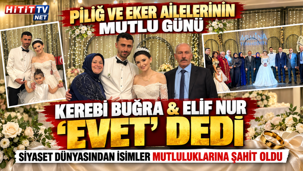 Kerebi Buğra Piliğ ile Elif Nur Eker Dünyaevine Girdi