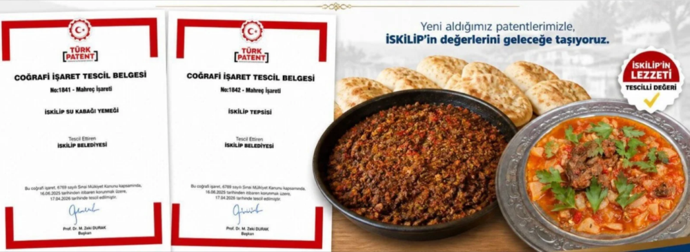 Su kabağı yemeği ve İskilip tepsisi coğrafi i…
