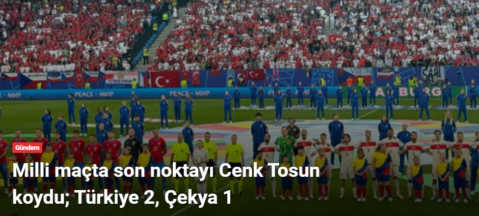 Türkiye 2 Çekya 1
